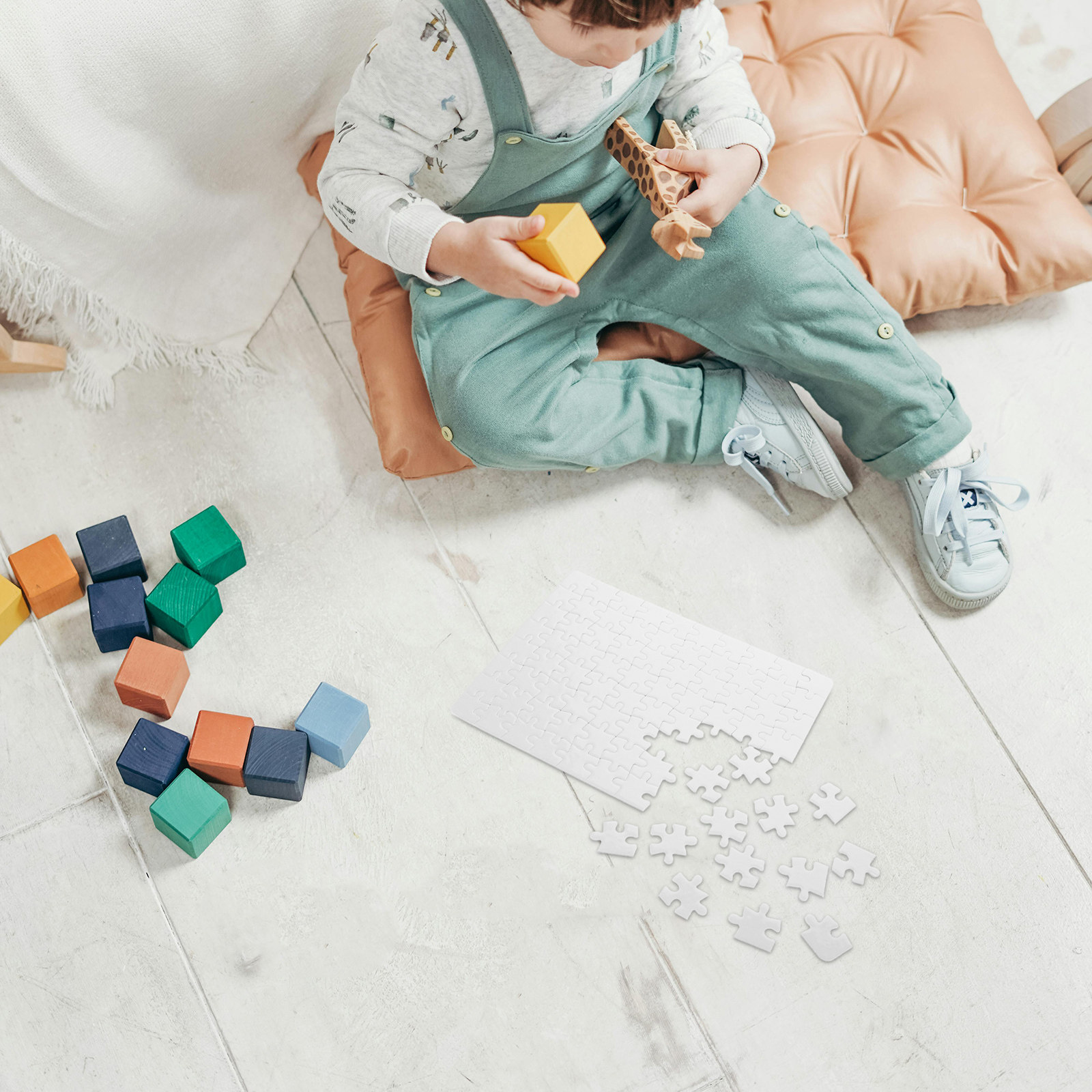 4 Lembar Papan Puzzle Putih, P - Puzzle Blank White ulasan dan harga